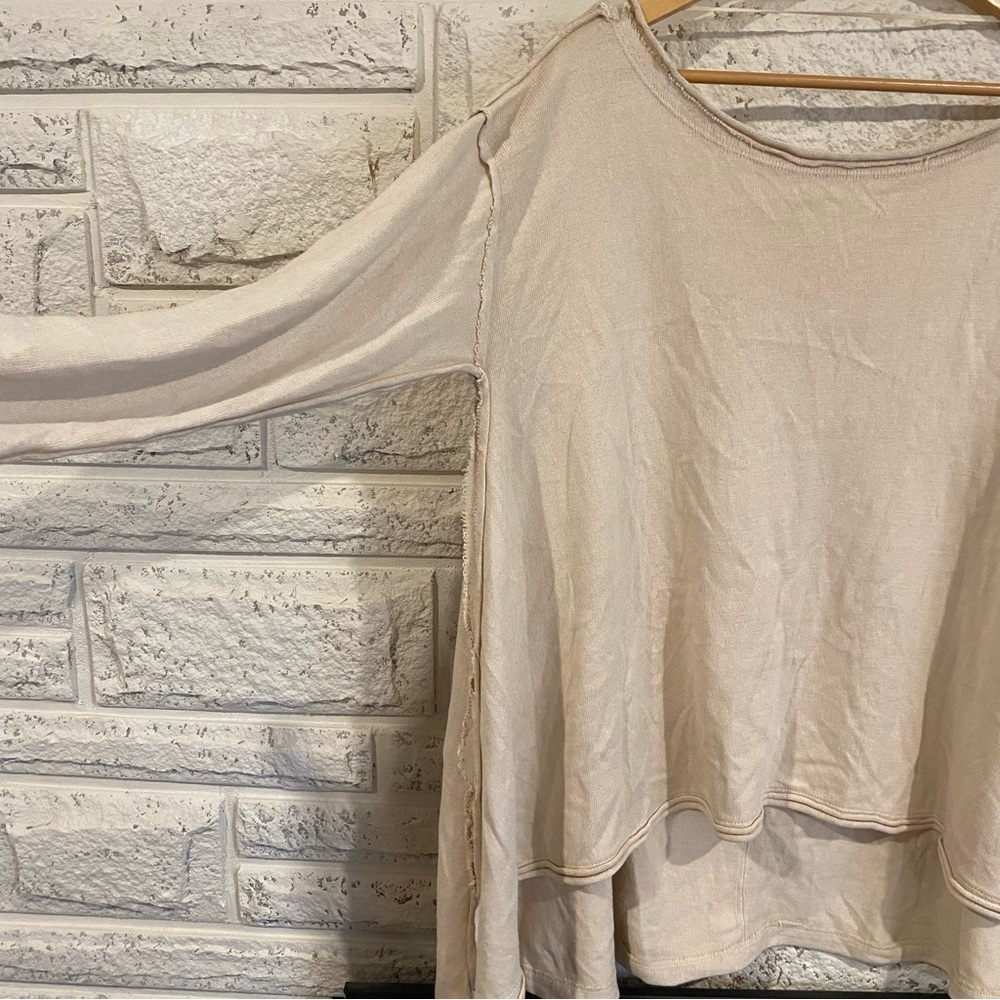 FREE PEOPLE Distressed Loose Oversized Scoop BackTag!
